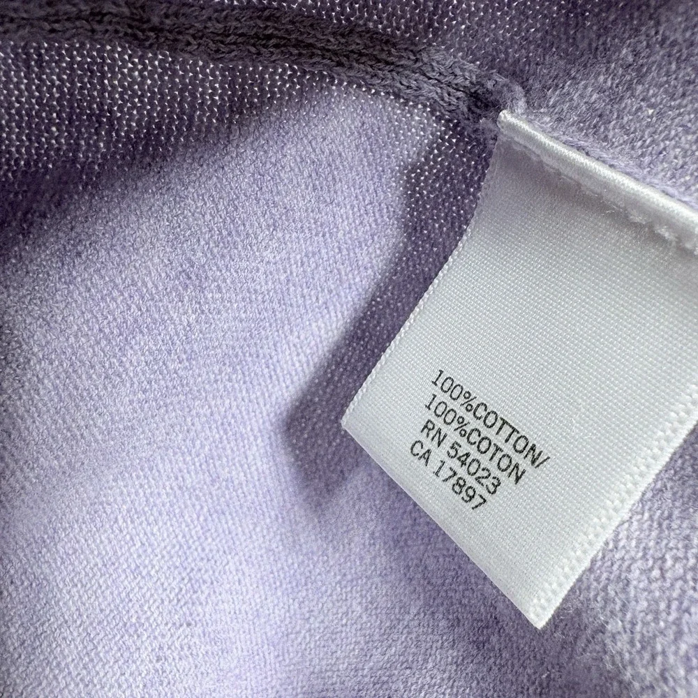 Banana Republic Sweater Mens XL Purple Cotton V Neck Long Sleeve Pullover